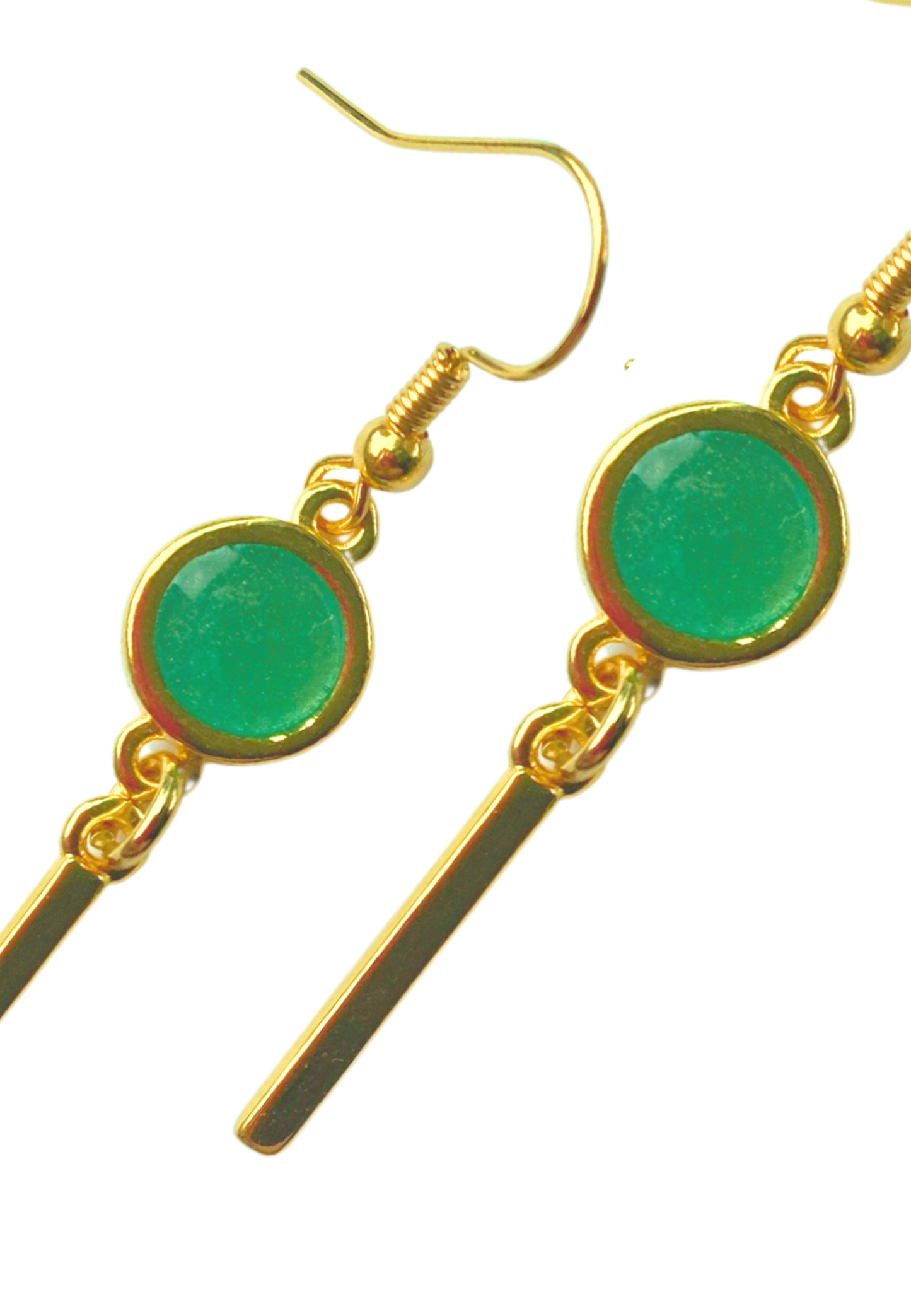 Elegante hangende oorbellen, groen