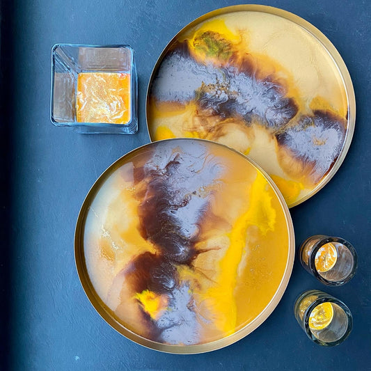 Serveerschaal Anna - Geel