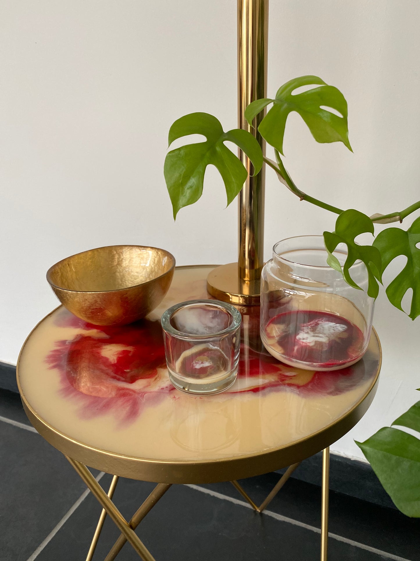 Bijzettafel August - Roze