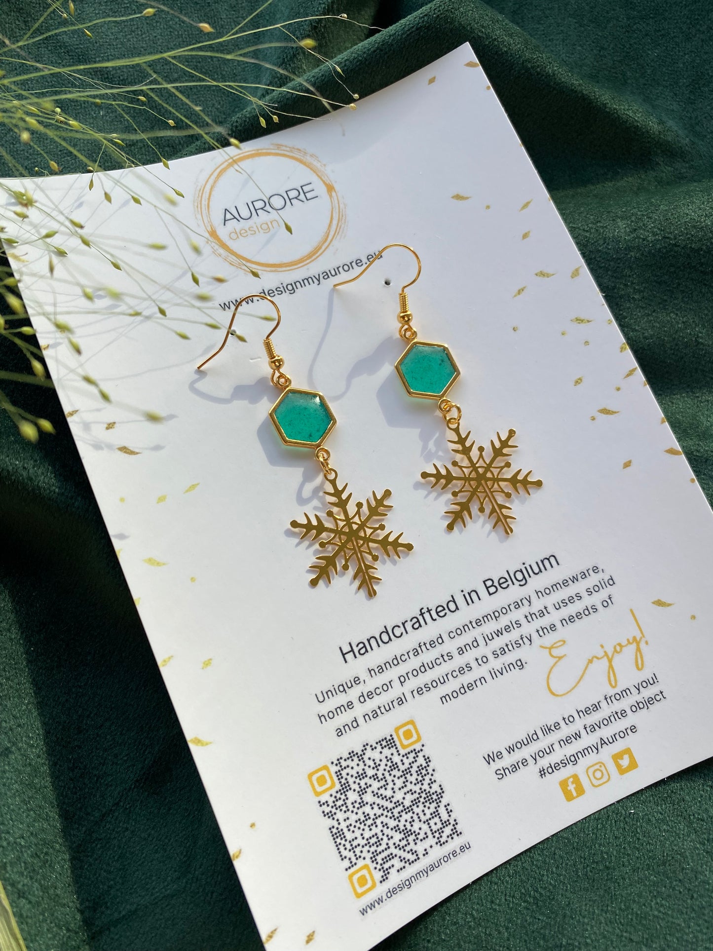 Sneeuwvlokvormig langwerpige oorhangers