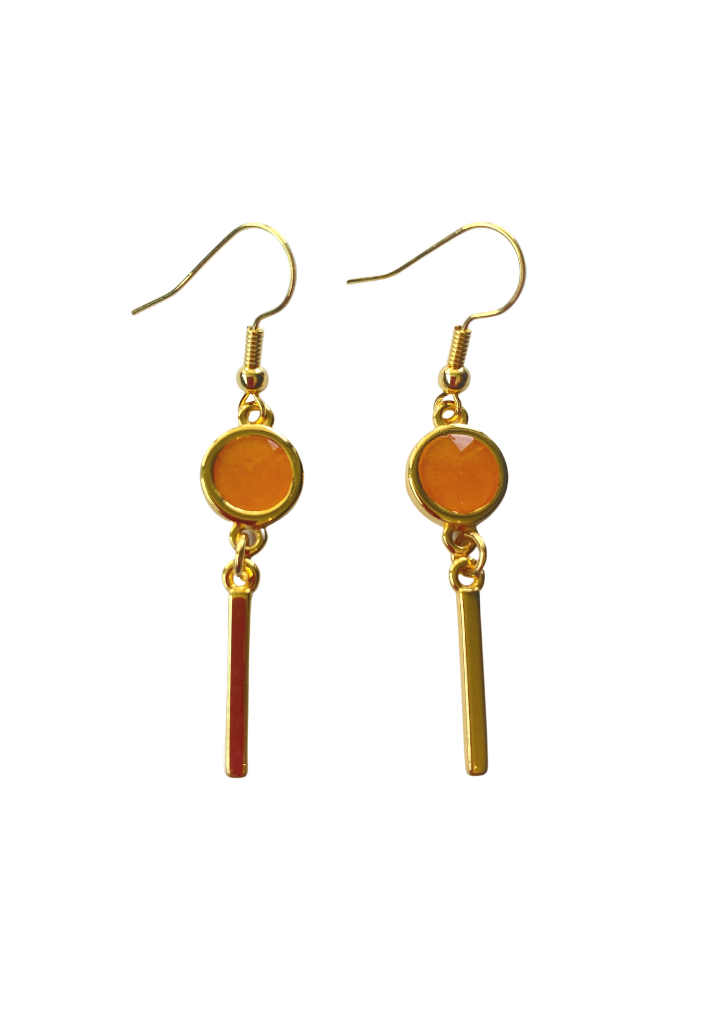 Elegante hangende oorbellen, oranje