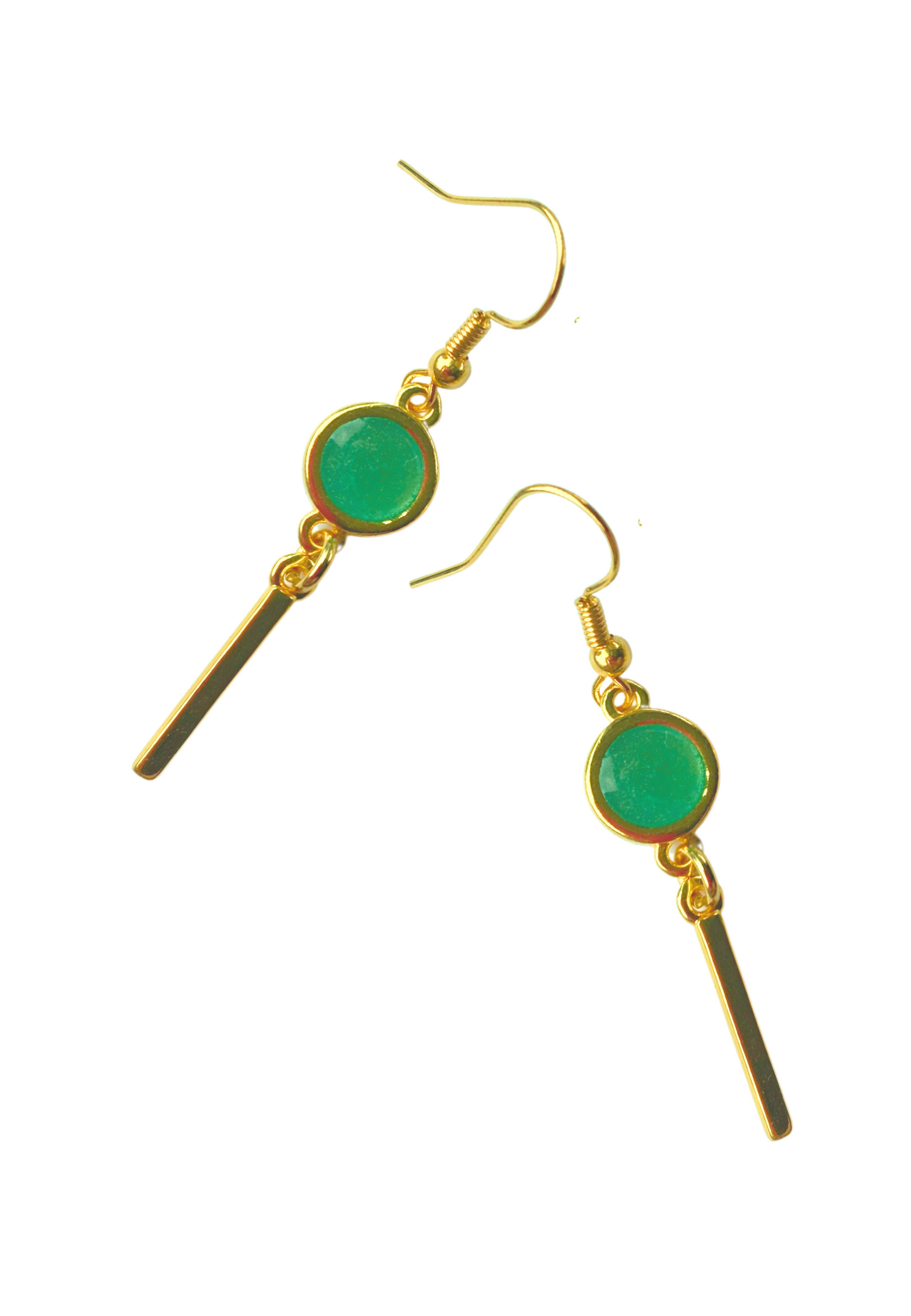 Elegante hangende oorbellen, groen