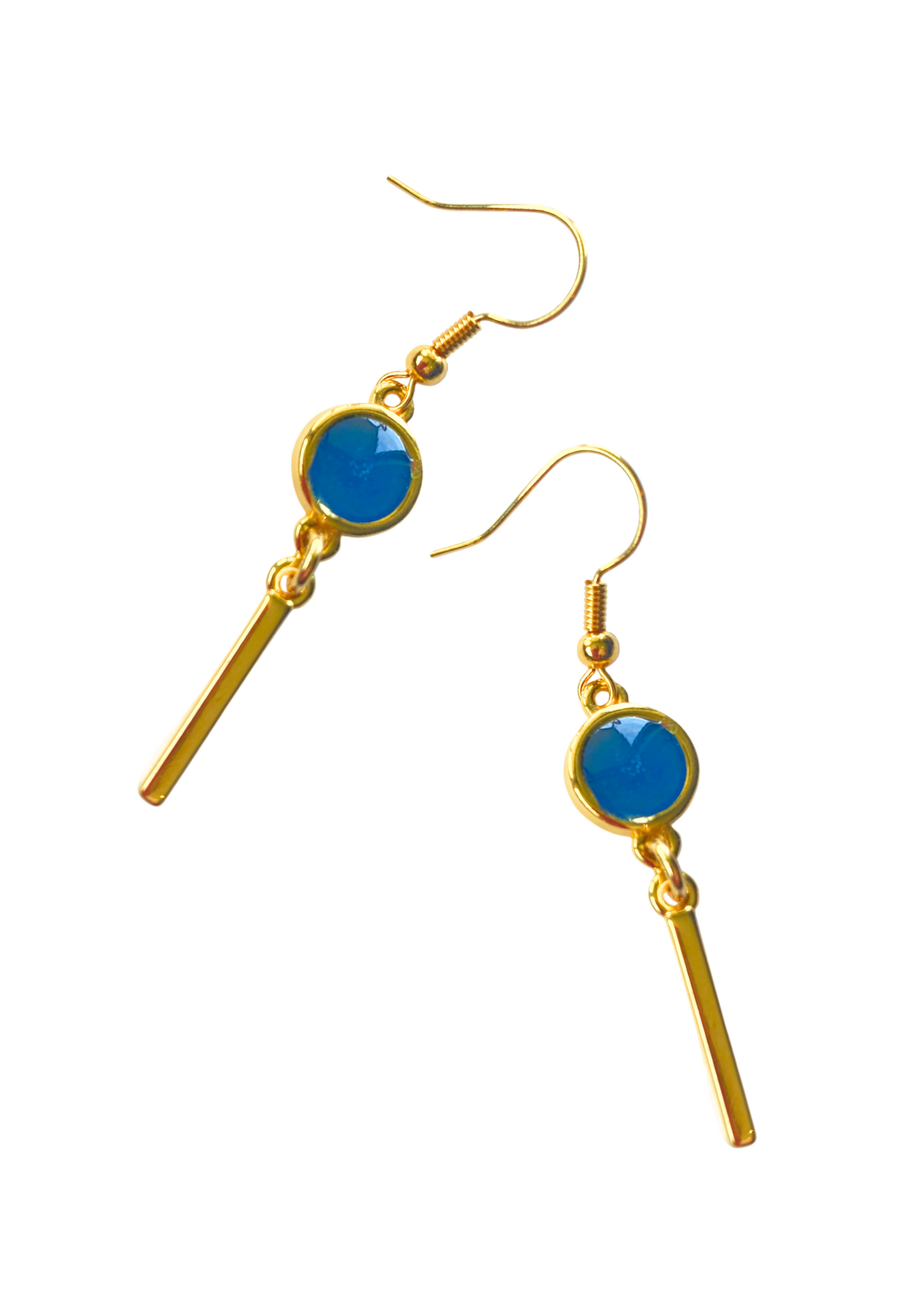 Elegante hangende oorbellen, blauw