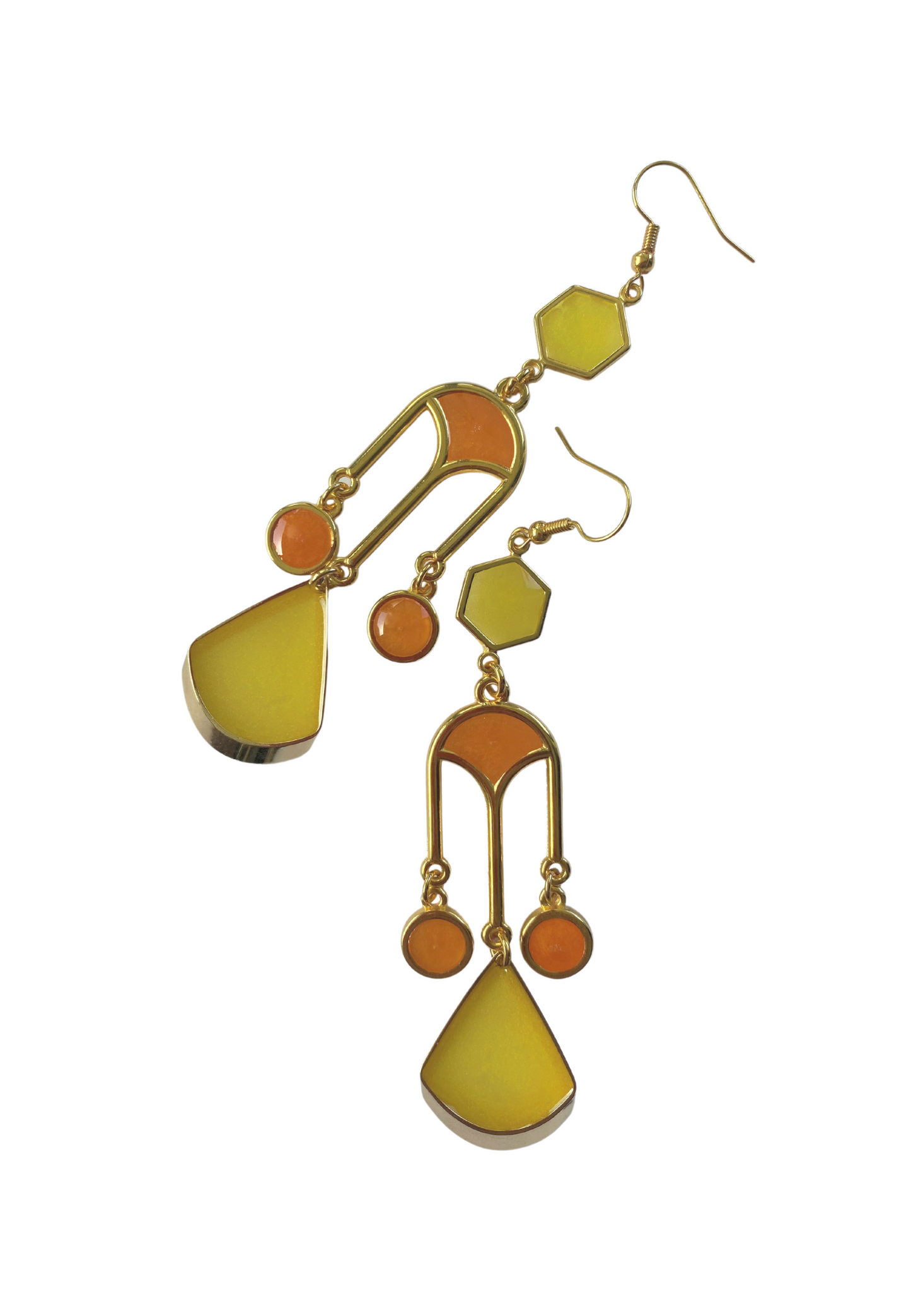 Elegante boho oorsieraden, oranje