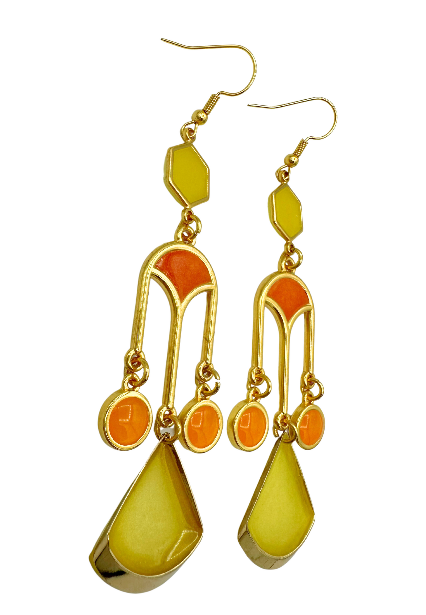 Elegante boho oorsieraden, oranje