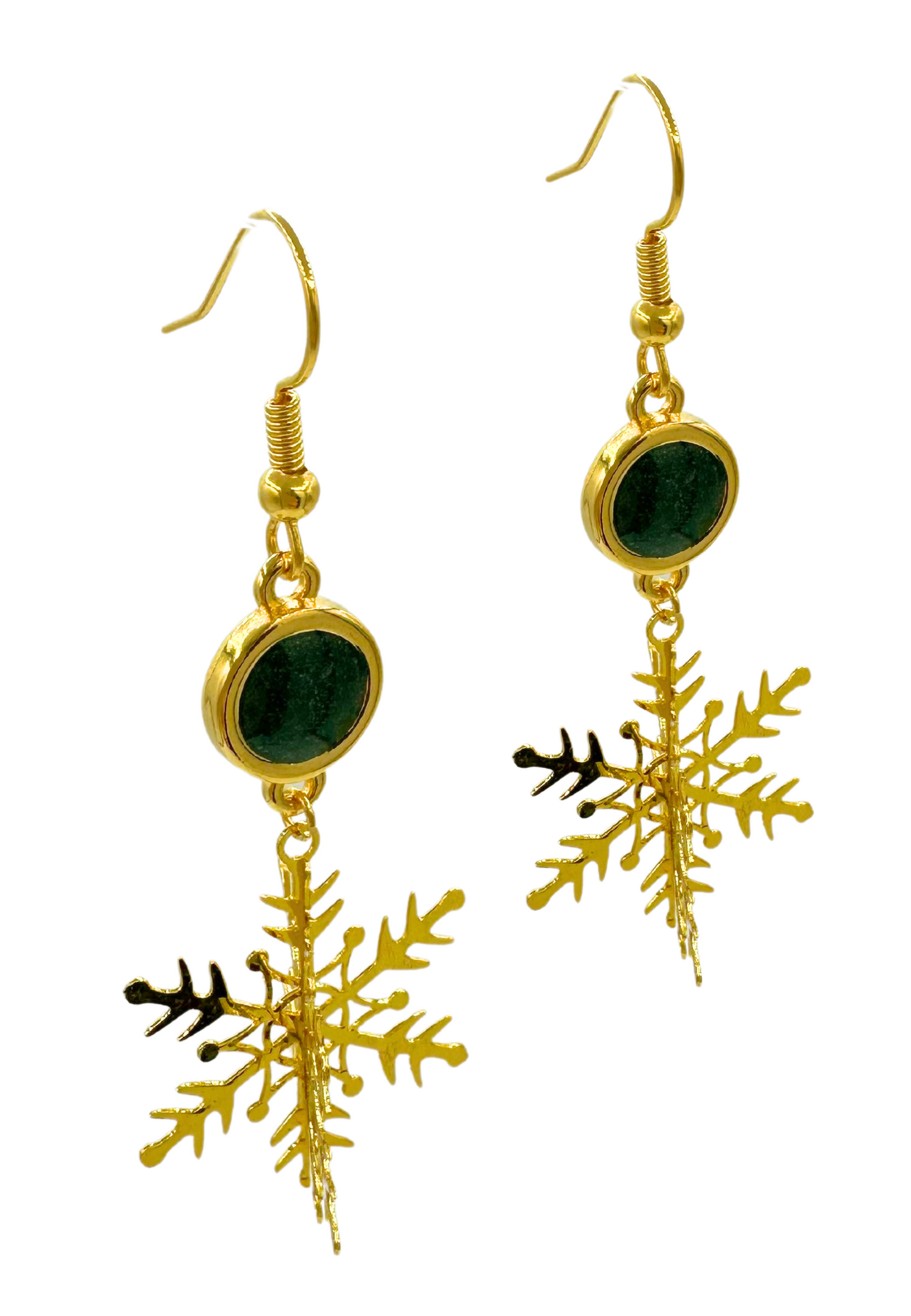 Elegante oorbellen met sneeuwster