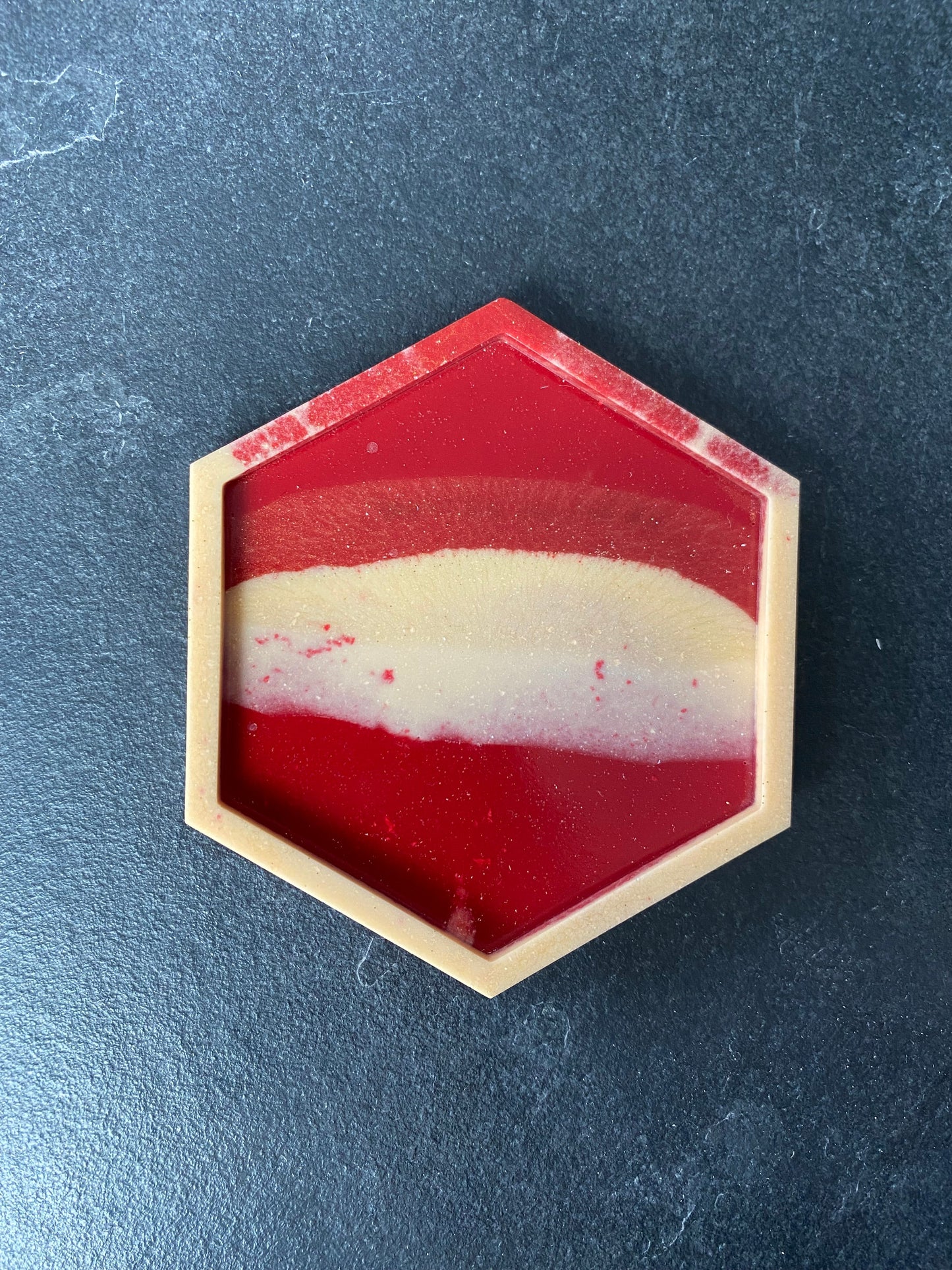 Aline - Onderlegger - Zeshoek - Blauw