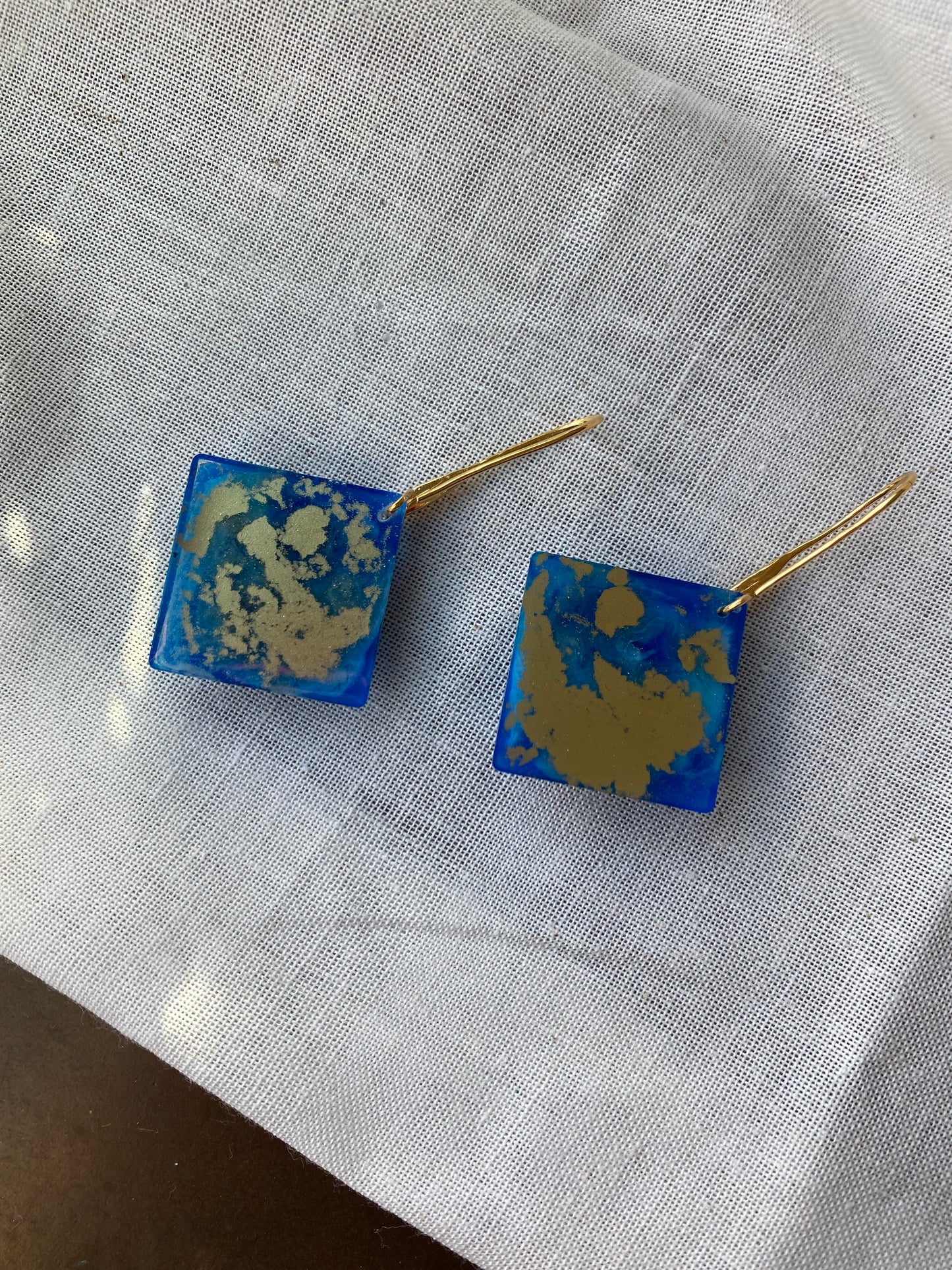 Oorbellen met vierkante hanger