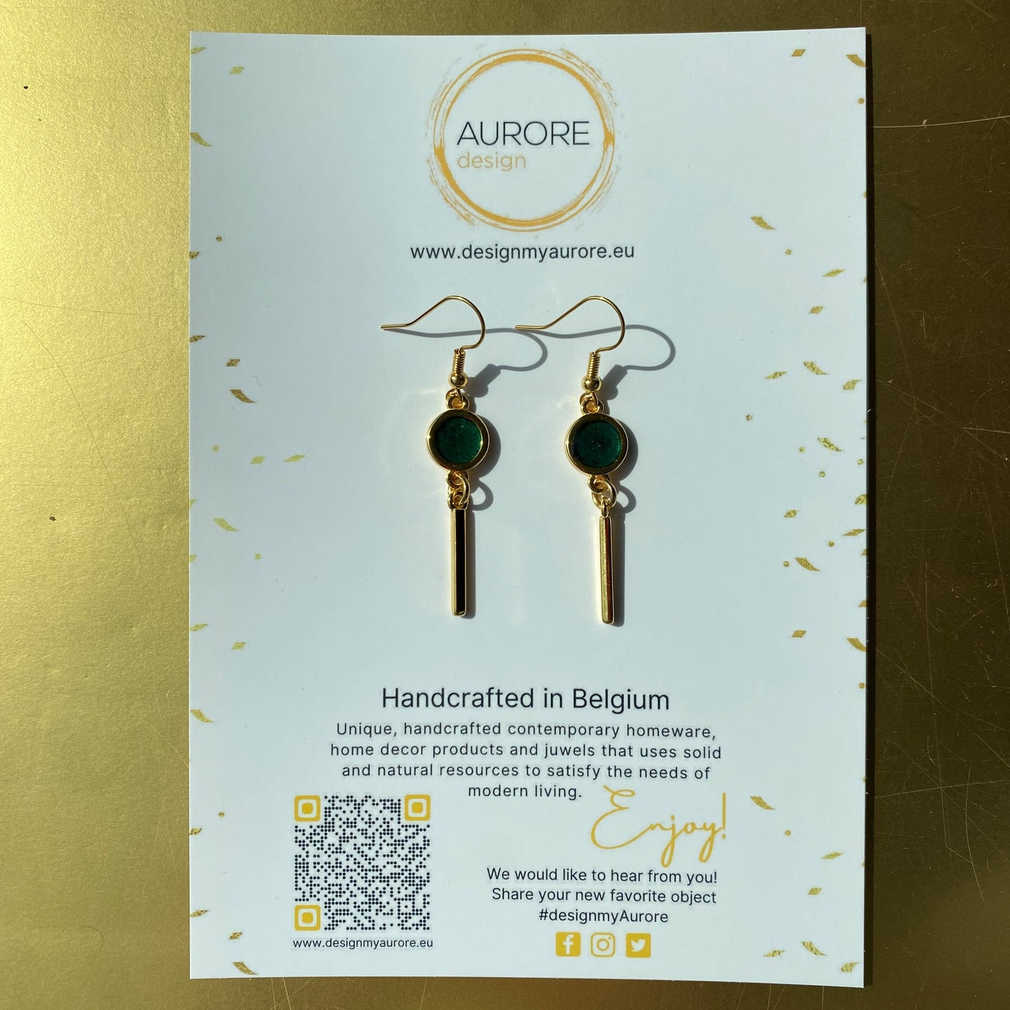 Elegante hangende oorbellen, groen