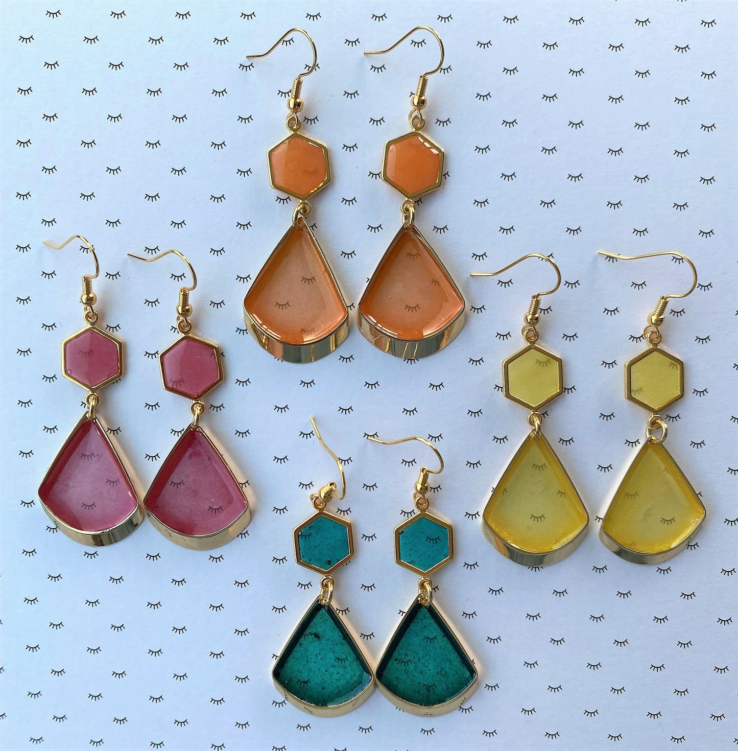 Tijdloos zomerse oorhangers, oranje