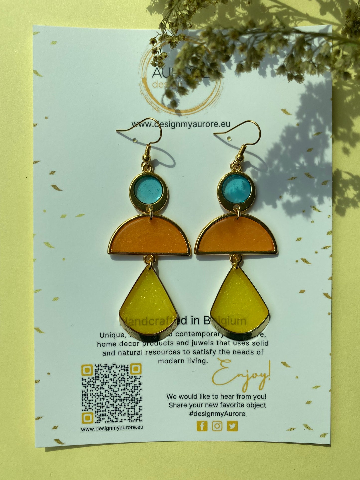 Moderne kroonluchteroorstekers, oranje