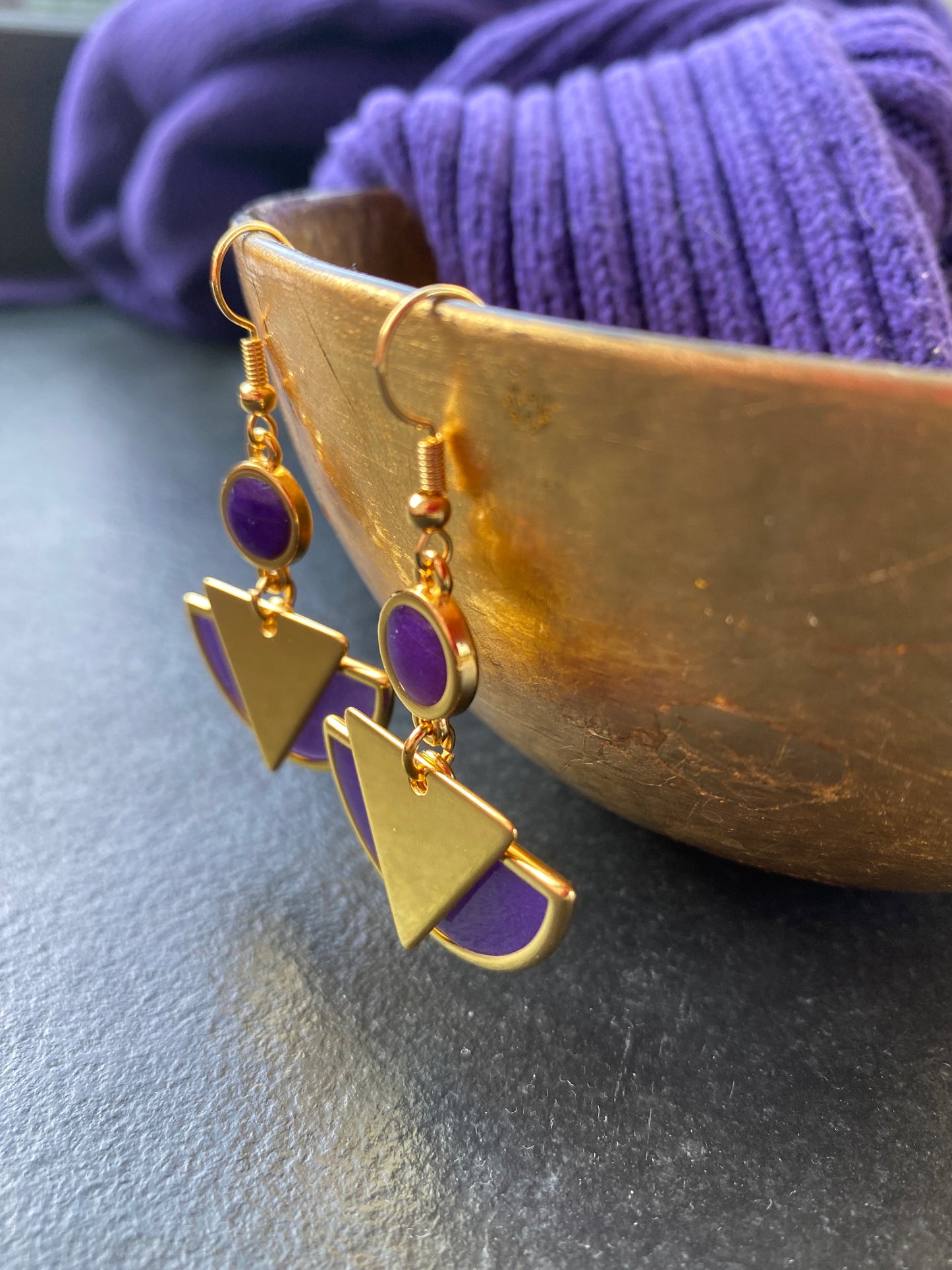 Art deco oorhangers - Arty Paars