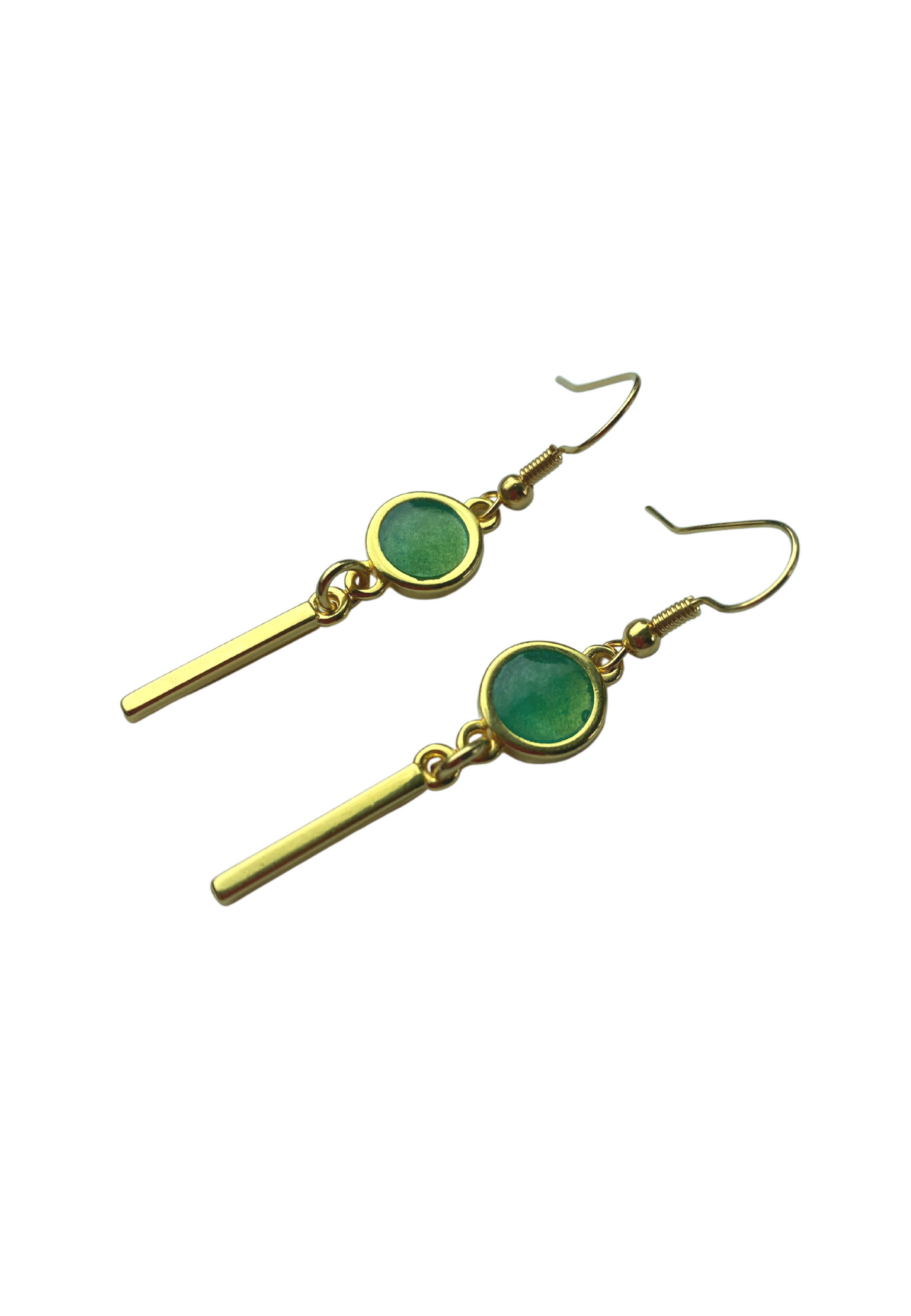 Elegante hangende oorbellen, groen