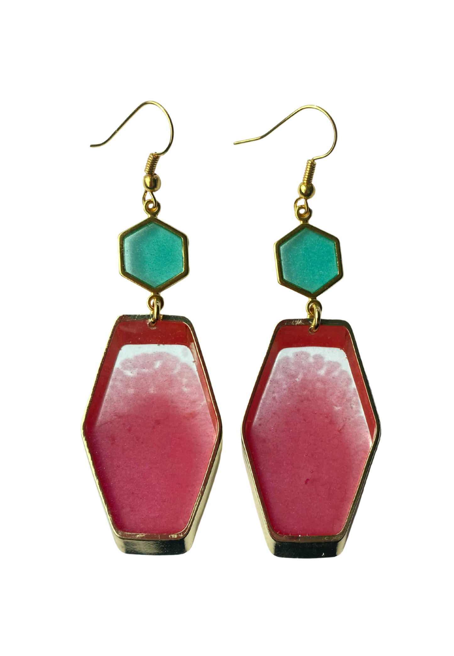 Kleurrijke statement oorbellen, roze