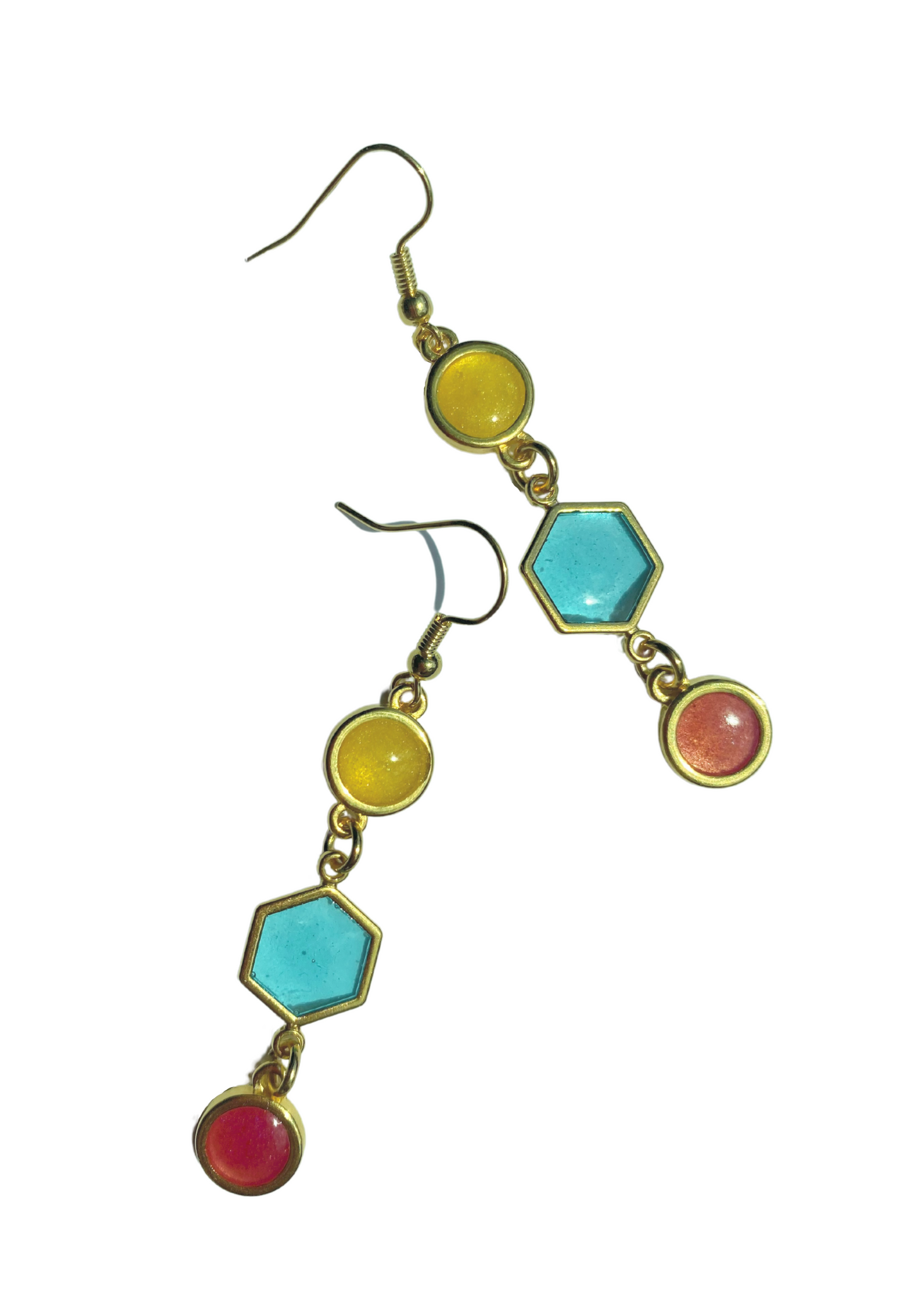 Elegante kleurrijke oorbellen Lillia - Geel